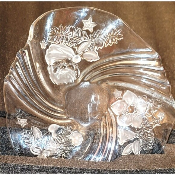 Crystal Swirled Christmas Bowl Candy Dish - Picture 2 of 6